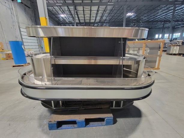Barker #HV408RI, self service open multi-deck island merchandiser, R507 refrigerant, 18400 BTUH, 2011 - Image 6