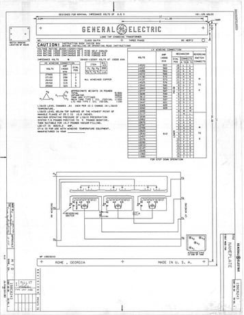 10000/12500/14000 kVA, 26400 Delta Primary, 13200/7620 WYE Secondary, General Electric Substation - Image 1