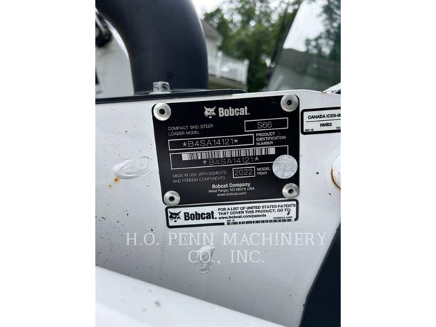 Bobcat S66, Skid Steer Loader, 134 hours, S/N: B4SA14121, 2022 - Image 6