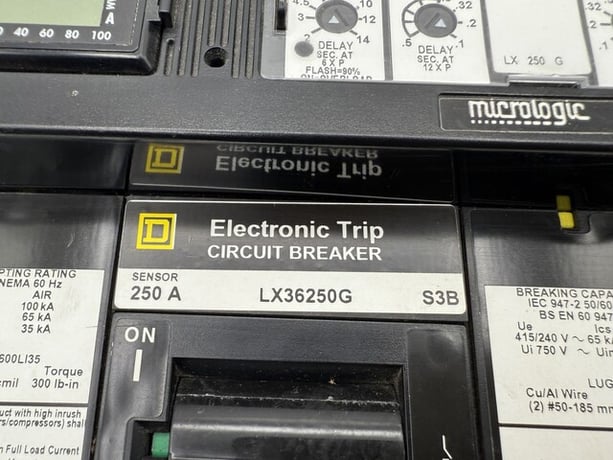 250 Amp., Square D, LX36250G, I-Line Circuit Breaker, 3P, 600 Volts, ARP070 Rating Plug - Image 3