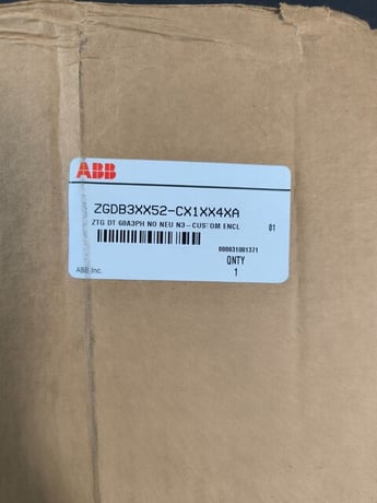 60 Amp. ABB, ZGDB3XX52-CX1XX4XA, Automatic Transfer Switch, Zenith ZTG, 3R, unused - Image 3