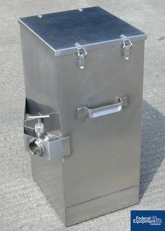1.4 cu.ft. Winkworth #DC40, Double Cone Blender, Stainless Steel, 40 liter, lab scale, enclosure, 1990 - Image 8