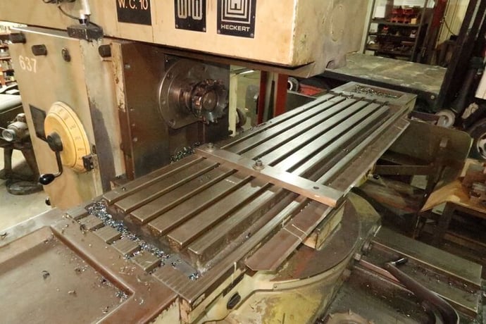 Heckert, WMW #F4000VI/2, universal knee type horizontal mill w/2 arbor supports, 16" x63" table - Image 6