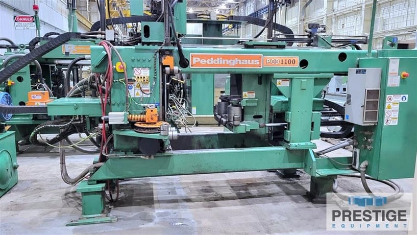 Peddinghaus #PCD-1100/3B, 3-spindle beam drill, Seimens 840Di, programmable spindle feeds, 2013 - Image 3