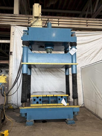 100 Ton, Dake #18-255, hydraulic 4-post spotting press, 36" stroke - Image 2