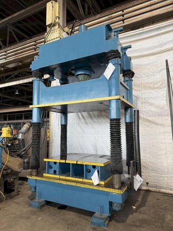 100 Ton, Dake #18-255, hydraulic 4-post spotting press, 36" stroke - Image 3