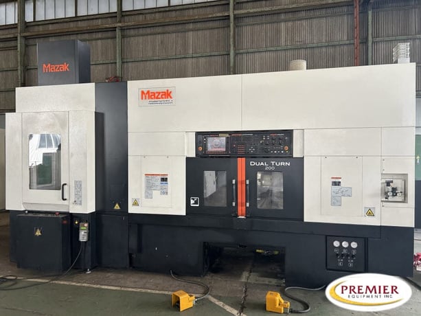 Mazak #Dual-Turn-200, twin spindle CNC turning center with gantry, Mazatrol SmoothC Control, 12.5" swing, 8" - Image 1