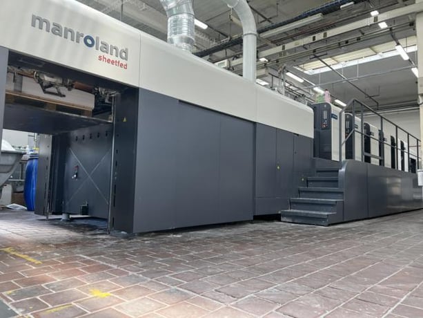 Manroland #705-3B-Plus+LV Evolution, Sheetfed offset printer, (5) Colors, Coater, 109M impressions, 16000 - Image 9