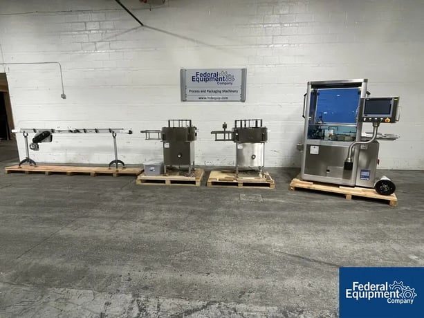 Brevetti #A1, Vial Inspection Unit, 360 PPH, 8-95mm diameter x 240mm max H vials, w/ robot arm, 2016 - Image 1