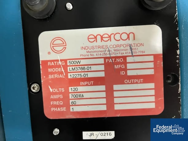 Enercon Compak JR #LM3766-01, Induction Sealer, 500 Watt, 120 V. - Image 2