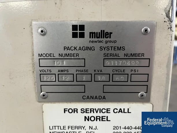 Muller #101, Semi-Automated Pallet Wrapper, in floor, 120 V. - Image 2