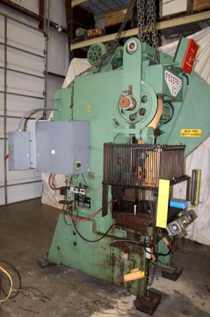 60 Ton, Federal #60, OBI metalworking punch press, 4" stroke, 13" Shut Height, 2.5"ram adj., 45-90 SPM, 32" - Image 7