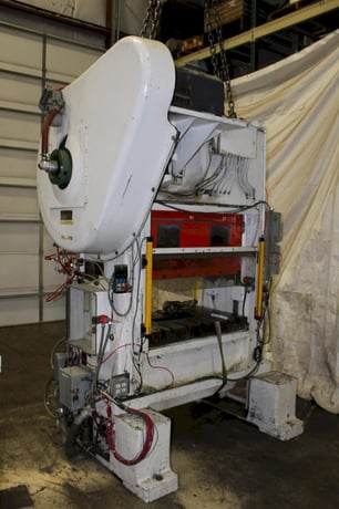 60 Ton, Minster #P2-60, straight side double crank, 1.5" stroke, 18" Shut Height, 1" ram adj., 42" x25"bed - Image 7