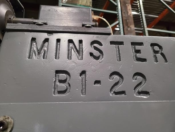 22 Ton, Minster #BI-22, Fixed Base, 1.5" stroke, 9.75" Shut Height, 600 SPM, 2" adjustment, 55 psi, 440 V. - Image 9