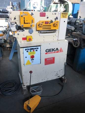 3" x 3" x 5/16" Geka #MICROCROP, Hydraulic Ironworker, 36 Ton, 220 V., 1ph - Image 1