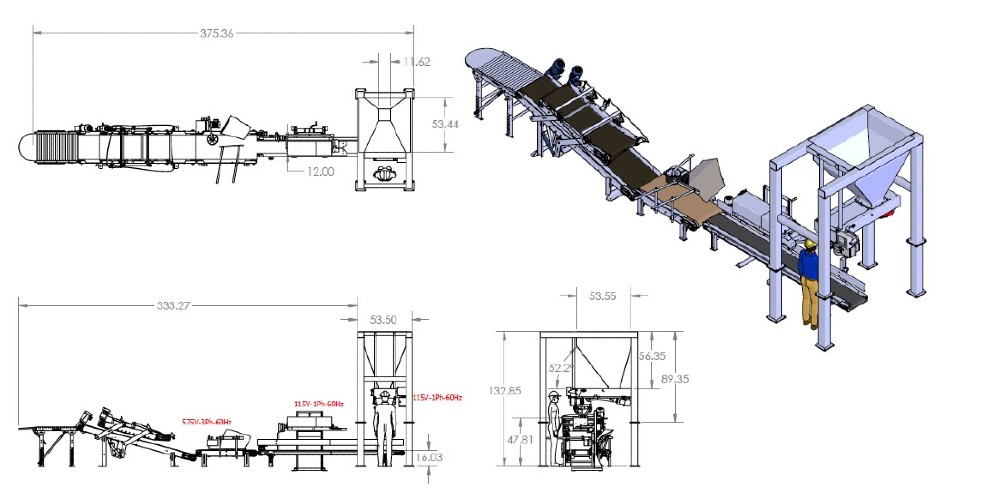 Express Scale #RW-14V, gravity fill bagger & sealer complete system 2023, complete bagging & sealing system - Image 3