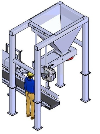 Express Scale #RW-14V, gravity fill bagger 2023, auto-weighing system, open mouth bag vibrator, new surplus - Image 4