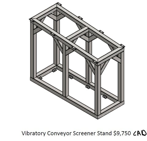 Custom Fabricated Steel Stand for Forsbergs vibratory conveyor - Image 4