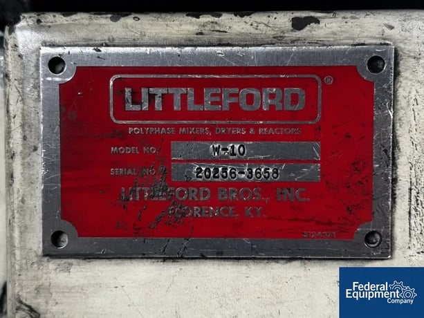 10 liter Littleford #W-10, High Intensity Mixer, Stainless Steel, 125 psi jacket, on stand - Image 2