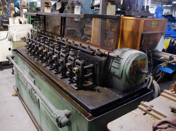 12 Stand, Tishken #12-RLW-1, 1" spindle diameter, 3.5" roll space, 5" horiz.cntrs, #2955 - Image 4