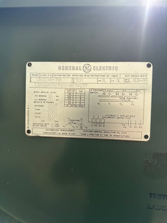 500 KVA 13200GY/7620 Primary, 480Y/277 Secondary, 3 phase, Padmount Transformer - Image 1