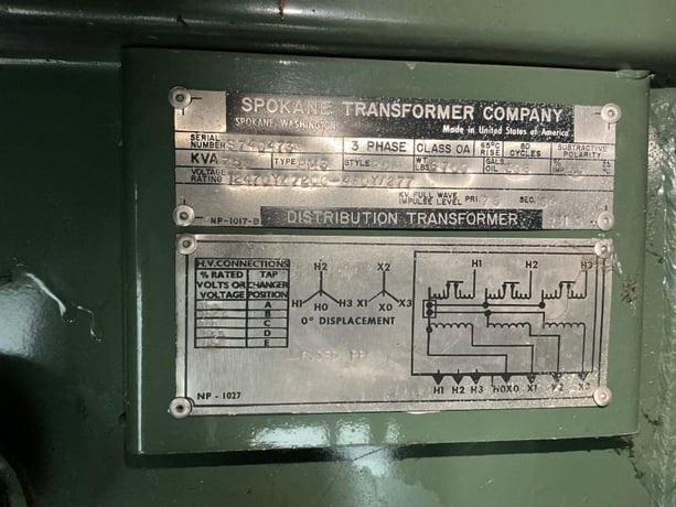 750 KVA 12470Y/7200 Primary, 480Y/277 Secondary, 3 phase, Padmount Transformer - Image 1