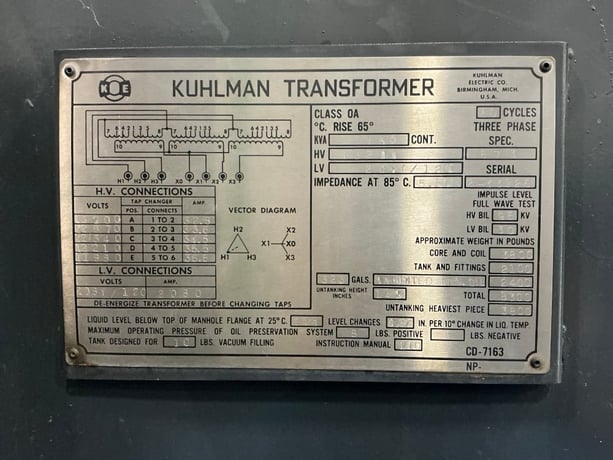 750 KVA 13200 Delta Primary, 208Y/120 Secondary, 3 phase, Padmount Transformer - Image 1