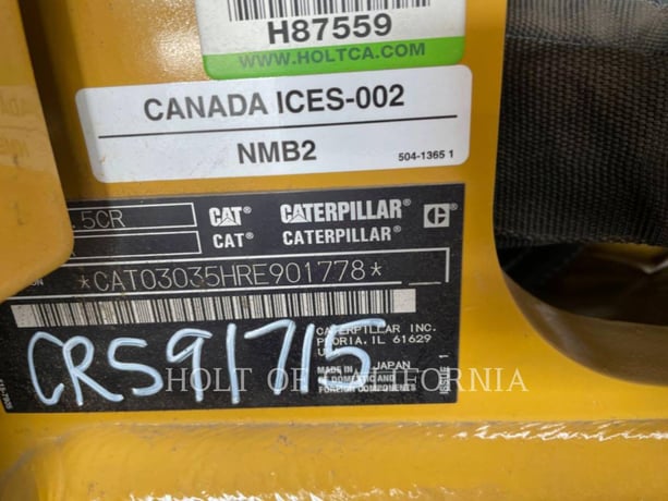 Caterpillar 303.5, Crawler Excavator, 1104 hours, S/N: RE901778, 2022 - Image 6