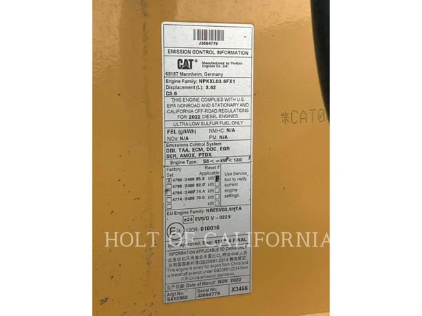 Cat 430-07, Backhoe Loader, 512 hours, S/N: H8W00850, 2023 - Image 6