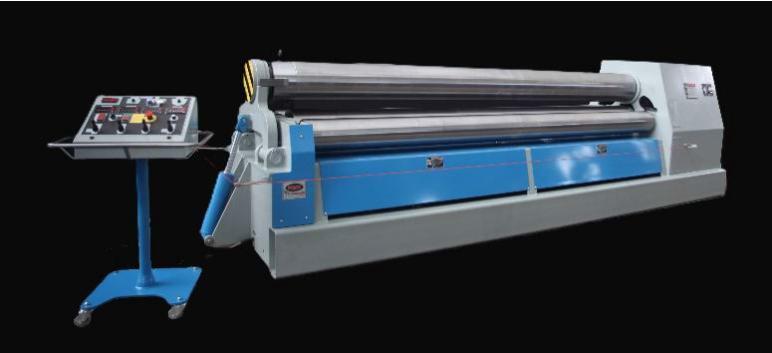 10' x 1.75" WDM #404-21-10, Hydraulic Initial Pinch Plate Bending Machine, 21" diameter top roll, 22 FPM - Image 1