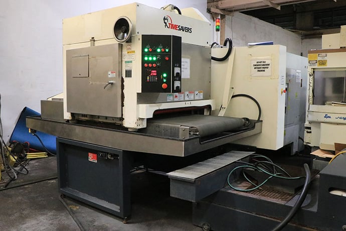 Timesavers #LYNX-37MWT-DB-60, Abrasive Finishing Machine, 37" x 60", 6" drum & brush, 8" open, 208 V., 15-45 - Image 4