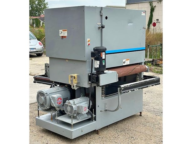 37" x 75" pneumatic belt tensioning, AEM #502-37, 2-head belt sander, 1995 - Image 3