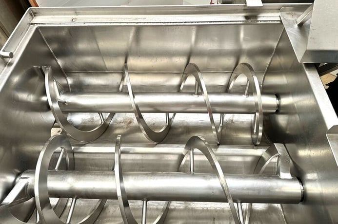 Rietz-Bepex #RS-15-K3403-6, twin shaft jacketed mixer, 41" L x 30.5" W x 19.5" D trough, portable on wheels - Image 4