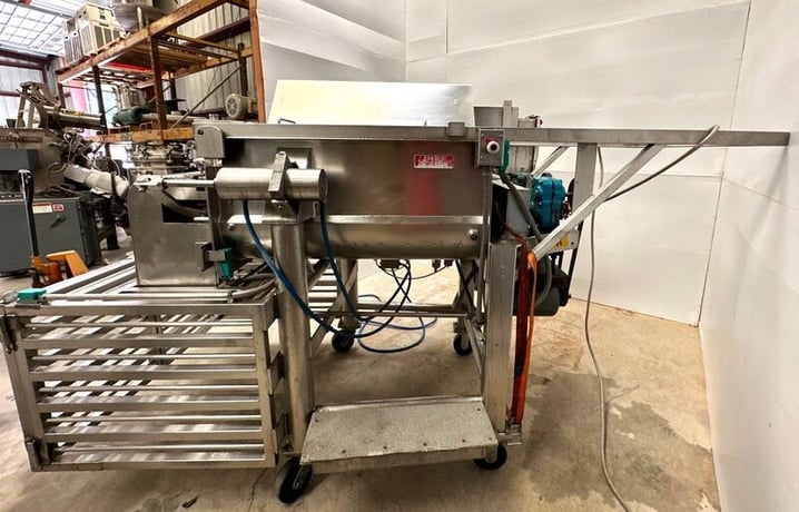 Rietz-Bepex #RS-15-K3403-6, twin shaft jacketed mixer, 41" L x 30.5" W x 19.5" D trough, portable on wheels - Image 5