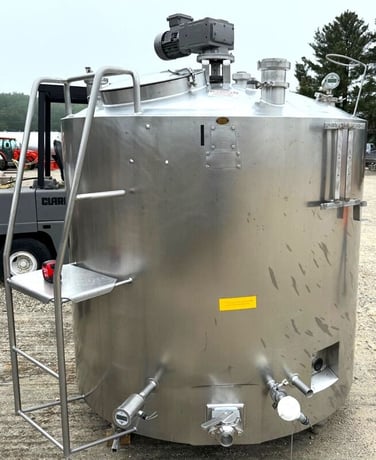 500 gallon Walker #PZ-ST, jacketed Stainless Steel mix tank / processor / pasteurizer / kettle - Image 4