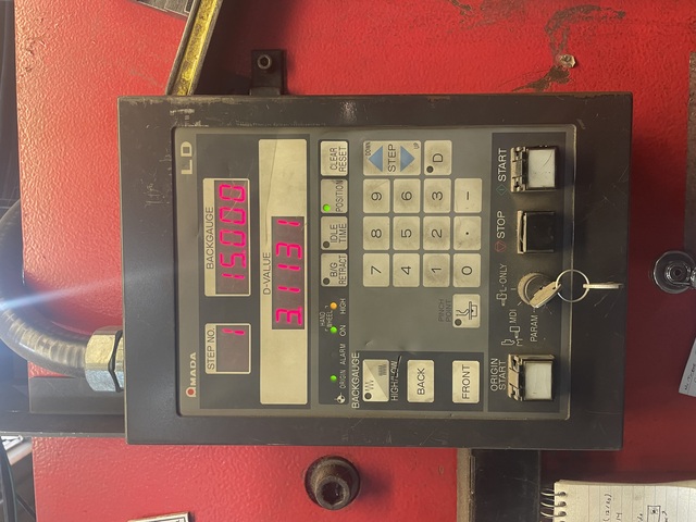 38 Ton, Amada #RG-3512, CNC press brake, 4' overall, 40.2" between housing, 3.94" stroke, 14.57" open, Amada - Image 2