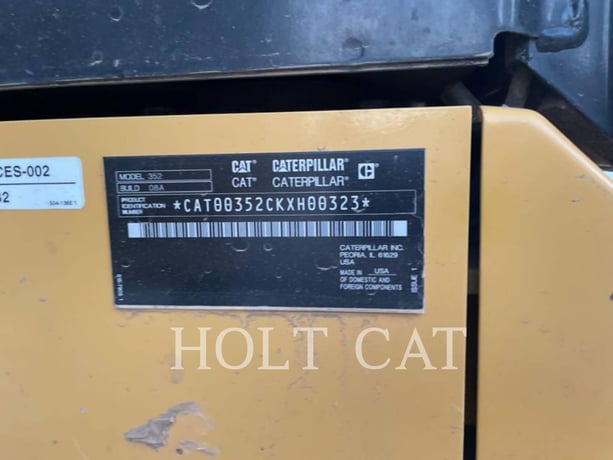 Caterpillar 352 11, Crawler Excavator, 3602 hours, S/N: KXH00323, 2023 - Image 6
