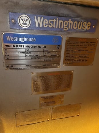 2000 HP 3580 RPM Teco Westinghouse, Frame 4510, weather protected enclosure type 2,2300/4160 Volts - Image 2