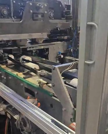 TMC #TS300, automatic toilet roll wrapping machine, PLC, rebuilt 2024 - Image 2