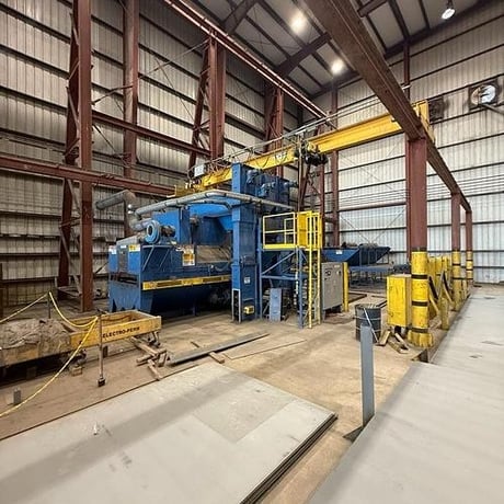 Wheelatrator #A3-59662, flow through shot blast machine - Image 1