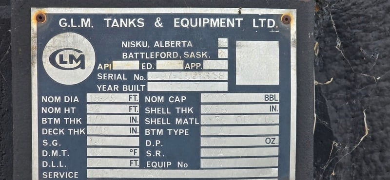 1000 bbl Sales Tank, 1997 - Image 3