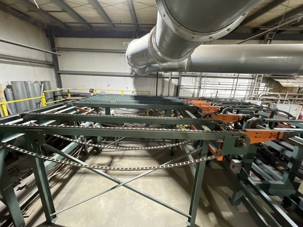 Automated Lumber Handling, 6-Strand Chain Deck, w/Pneumatic Pin Stop, 12.67' Long - Image 2