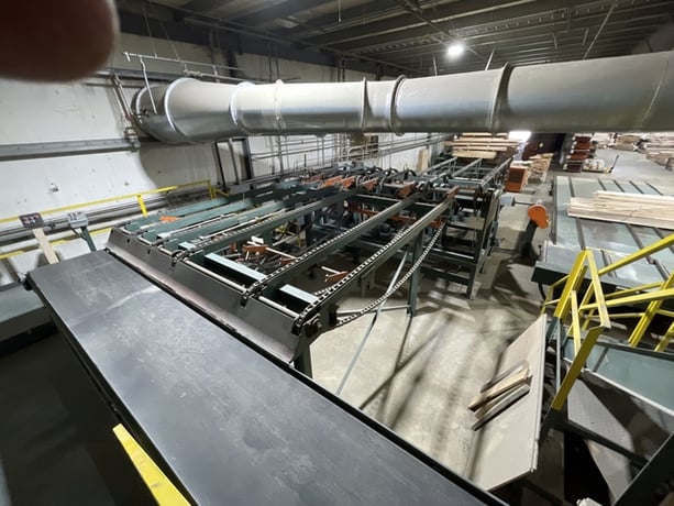 Automated Lumber Handling, 6-Strand Chain Deck, w/Pneumatic Pin Stop, 12.67' Long - Image 3