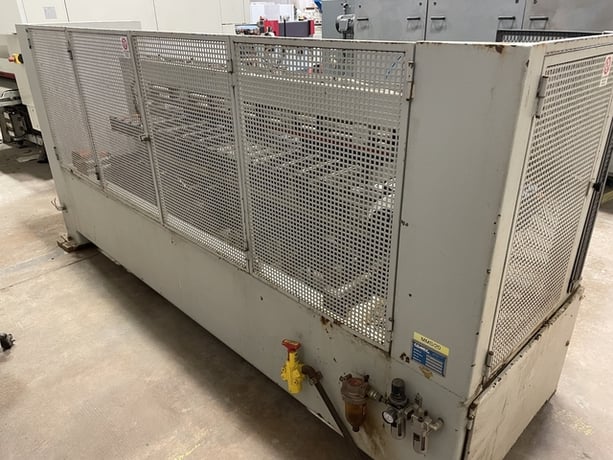 Comec #MMS-2000, Horizontal Slot Mortiser, 20-Spindle, 300-400 pcs./hr., 8" width x 87" L Table, (5) 4.0/3 HP - Image 7