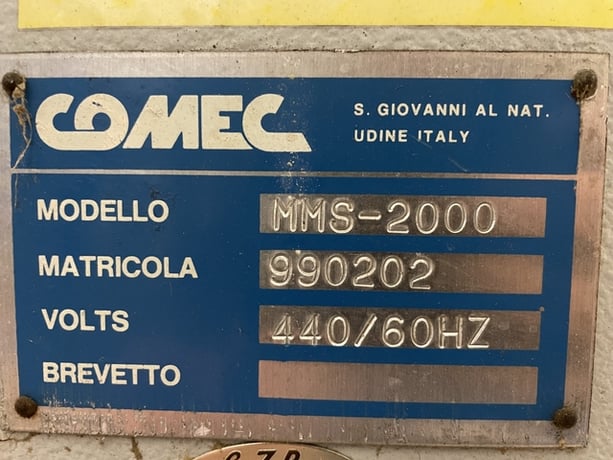 Comec #MMS-2000, Horizontal Slot Mortiser, 20-Spindle, 300-400 pcs./hr., 8" width x 87" L Table, (5) 4.0/3 HP - Image 10