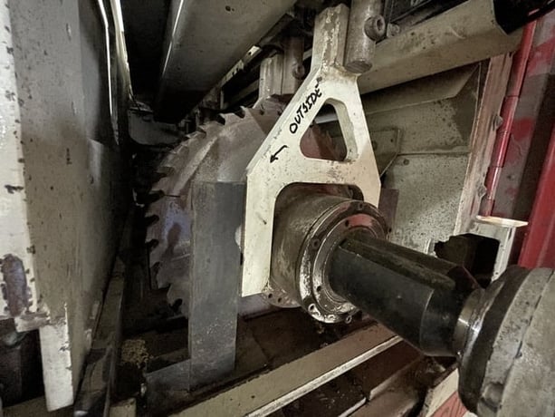 2.75" Mereen-Johnson #524-DDCSR, 2+4 Double Arbor Gang Rip Saw, 24" Arbor Space, 12"/14" Tooling, 30" min. - Image 9