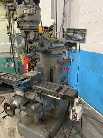 Wells-Index #847, Vertical Mill, 9" x 46" Table, 34" X, 12" Y, 16" Z, 6" Quill Travel, 12" Ram Travel, 32 HP - Image 2