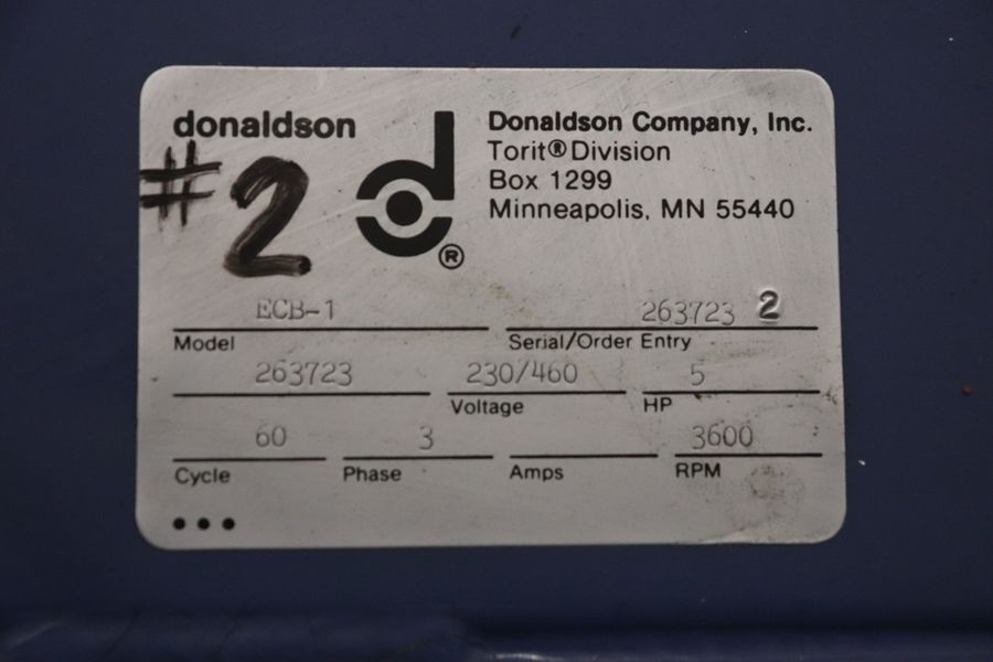 Donaldson #ECB-1, Cartridge Dust Collector, (6) Cartridges, 5 HP, 3600 RPM, 230/460 V - Image 7
