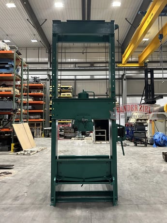 150 Ton, Dake #42-312, Air Operated H-Frame Press, 48" Between Uprights, 30" Table Travel, 16" Ram Travel - Image 7