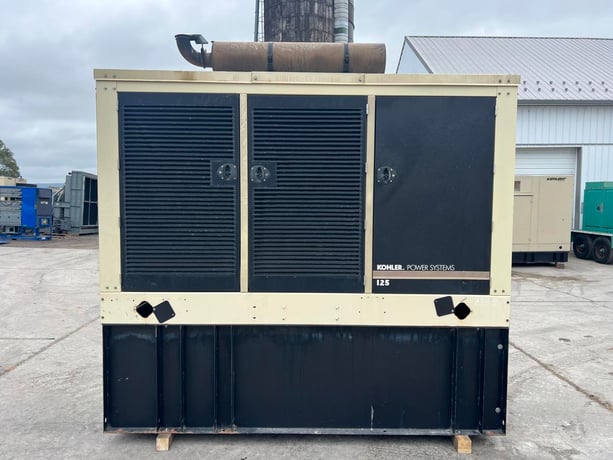 125 KW Kohler #125REOZJD, Generator, w/Enclosure & Base Fuel Tank, 6.8L Diesel Engine, 12-Wire, 1/3 Phase, 60 - Image 1